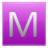 Letter M pink Icon